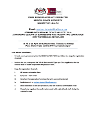 Pengerusi pihak berkuasa peranti perubatan. Fillable Online Email Seminar Industrimdb Gov My Mymedex Fax Email Print Pdffiller