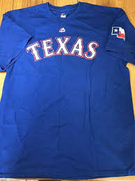 Men S Large Texas Rangers Shirt 7 Ivan Rodriguez Pudge Majestic Baseball Mlb Majestic Texasran Texas Rangers Shirts Florida Football Texas Rangers