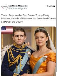 Donald Trump's supporters want his son Barron to marry Danish Princess  Isabella so America can receive Greenland as a 'dowry payment.'