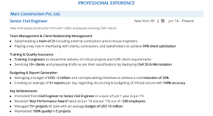 A civil engineer with more than 5 yrs of vast experience in infrastructure like metro stations, road and railway tunnels, bridges and metro rail viaduct structures and high rise buildings, long span bridges, cable stay bridges. Civil Engineer Resume 2021 The Complete Sample
