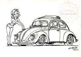 Toon Up The Automotive Art Of Mark Ervin Hemmings Daily Automotive Art Vw Art Art Cars