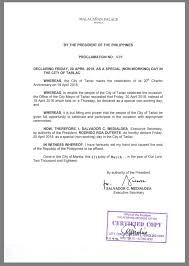 Official Advisory The Malacanang Tarlac City Information Office Facebook