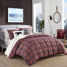Eddie Bauer Timber Tartan 3 Piece Red Plaid Full Queen Comforter Set Ushsa51123485 The Home Depot In 2020 Comforter Sets Red Comforter Twin Comforter Sets