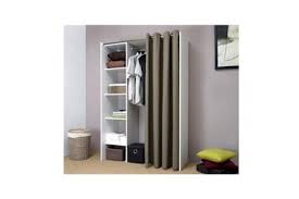 Une grande sélection de produits livrés directement à votre domicile ! Dressing Marque Generique Dressing Kit Amenagement De Placard Palmer Dressing Extensible Contemporain Blanc Mat Rideau Marron Clair L 123 160 Cm Darty