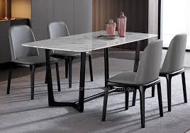 Discover wooden dining chairs in black, white or grey to achieve a contemporary dining room look. Buy Jacob Marble Top Dining Table Tables Fancy Homes