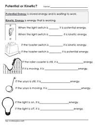Kinetic and potential energy worksheet. Potential Or Kinetic Energy Worksheetworksheets Kinetic And Potential Energy Science Worksheets Energy Transformations