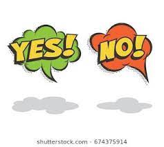 Speech Bubbles Yes And No Vector Comic Book Elements Clip Art Speech Bubble Bubbles