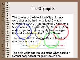 Maybe you would like to learn more about one of these? The Olympics The Colours Of The Interlinked Olympic Rings Were Chosen By The International Olympic Committee Ioc To Represent The Union Of The 5 Continents Ppt Video Online Download