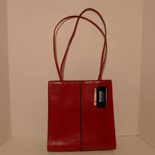 Wilsons Leather Pelle Studio Italian Leather Red Tote Handbag Nwt Red Tote Wilsons Leather Tote Handbags