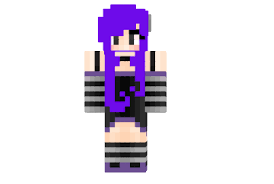 Cute Emo Girl Purple Skin Minecraft Mods 1 7 2 1 7 10 Cute Emo Girls Minecraft Girl Skins Cute Emo