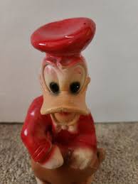 Vintage Disney Donald Duck Red Suit Coin Bank Plaster/Chalkware!