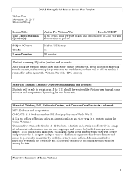 Ho chi minh  born: Lesson Plan 300 Vietnam War Lesson Plan Vietnam War