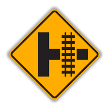 Signs, lights and safety rules. W10 3 Train Crossing And Intersection Advance Warning Symbol Sign Railroad Warning Signs Tapco