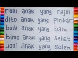 Ada yang salah dalam mengajar anak membaca oleh mauliah mulkin. Belajar Membaca Kalimat Bahasa Indonesia Untuk Anak Tk Paud Dan Sd Video Edukasi Membaca Youtube