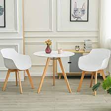 Grey marble effect 5 piece medium dining set with randall chairs. Liepu Round Dining Table Small Solid Wood Dining Table Kitchen Table Scandinavian Beech Legs Wooden Table 80 X 80 X 74 Cm White Amazon De Home Kitchen