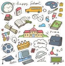 School Supplies Doodle Back To School Vector Element Sticker Art Doodles Cute Doodles