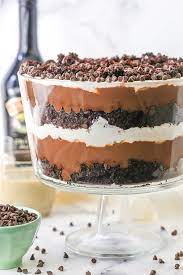 Boozy Baileys Chocolate Trifle Recipe Desserts Chocolate Trifle Dessert Calories