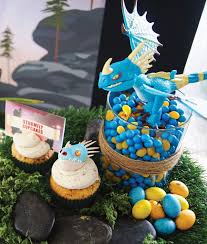 How To Train Your Dragon Birthday Party Dessert Table Hostess With The Mostess Dragon Birthday Parties Dragon Birthday Dragon Party