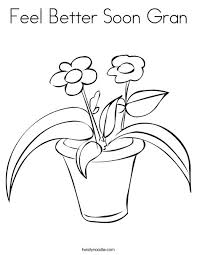 Fun & easy to print. Feel Better Soon Gran Coloring Page Twisty Noodle