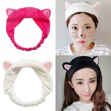 Two ways to make cat ears with your hair! 1pcs Hair Band Women S Cat Ears Elastic Headband Spa Bath Shower Make Up Wash Bathing Cosmetic Turban Cute Girls Bathroom Accessories Sets Aliexpress