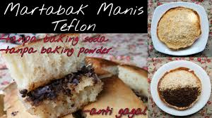 Ayak tepung terigu dan baking powder, 2 sdm jus lemon aduk rata. Martabak Manis Teflon Anti Gagal Tanpa Baking Soda Tanpa Baking Powder Asli Bersarang Youtube
