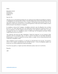Employment lawyers frequently help draft show cause letters, or advise employees on what to do after receiving one. Suspension Letter Pending Investigation Word Excel Templates