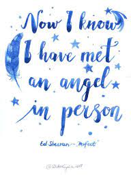 Ed Sheeran Perfect Watercolor Lyrics Art Etsy Lyrics Art Ed Sheeran Funny Romantic Quotes