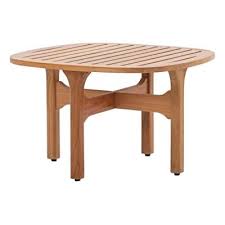 Features a slatted top and clean lines for a sit back, relax and enjoy the outdoors with this marina patio teak round coffee table from modway. Teak Outdoor Coffee Tables Patio Tables The Home Depot