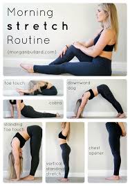 Morning Stretch Routine Perfect For Waking Your Body Up In The Morning With These Quick 5 Minu Morning Stretches Routine Stretch Routine Morning Yoga Routine