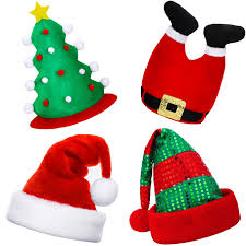 The largest category of christmas headbands by far is novelty. Bbto 4 Pieces Christmas Hats Santa Hat Novelty Christmas Tree Hat Traditional Xmas Santa Pant Hat Holiday Party Hats Costume Accessories Buy Online In Colombia At Desertcart