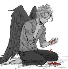 Today what i have been able to upload is this fanart of bnha (or mha, but it is more wow to say bnha xd), more specifically of hawks, one of the many, many characters that the series has :d. Guess I Really Am Dying Huh Hawks Boku No Hero Academia Hanahaki Oneshots Drabbles