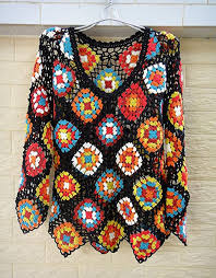 Does anybody know where i can find some really nice patterns for crochet keychains? White Crochet Top Women Long Sleeve Blouse V Neck Granny Square M Black At Amazon Women S Clothing Store