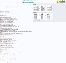 Cowboy, western, pioneer & frontier songs. Chord Broken Down Cowboy John Fogerty Tab Song Lyric Sheet Guitar Ukulele Chords Vip