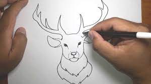 Now draw in two ovals on either side of the head, pointing up slightly to make the ears. How To Draw Easy Deer Head Youtube