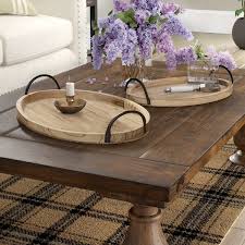 With each piece adorning its own unique shape and grain pattern, yours is sure to liven up your space and make fabulous gifts. Gracie Oaks Paull 2 Piece Coffee Table Tray Set Reviews Wayfair