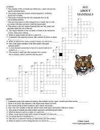 Practise your english with 100 + fun online word games on a wide range of popular topics. Mammals Crossword Puzzle Adults