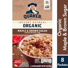 Quaker Instant Oatmeal Organic Maple Brown Sugar 8 Packets Walmart Com