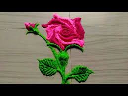 Easy Quick Rose Flowers Rangoli Design Small Rangoli Youtube Rangoli Designs Rangoli Designs For Competition Free Hand Rangoli Design