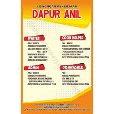 Pmi no 250 semanggi, jakarta dengan hormat, berdasarkan informasi yang saya peroleh melalui. Contoh Template Job Description Cook Helper Robin Komunitas