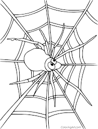 Spider coloring sheets are also ideal for halloween. Spider Web Coloring Pages Coloringall