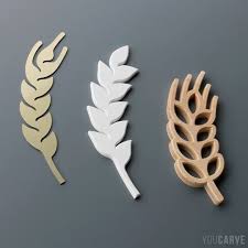 Epis De Ble Cereales Signaletique Decoration Boulangeries En Aludibond Brosse Or 3 Mm Pvc B Interieur De Boulangerie Petites Creations En Bois Deco Vitrine