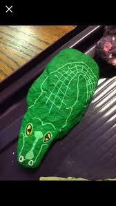 Allegations Crocodile Painted Rock Rimrocks Rock Crafts Rock Decor Rock Painting Designs