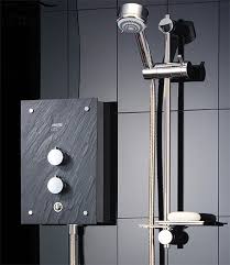 The natural stone is a great choice for a countertop that can either match or contrast the other design elements of the room. Mira Galena 9 8kw Thermostatic Electric Shower With Slate Fascia