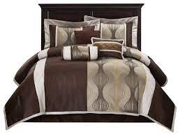 See more ideas about comforter sets, comforters, king comforter sets. In Stock Kath 7 Piece Comforter Set Brown Contemporary Comforters And Comforter Sets By Nanshing America Houzz