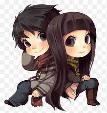 See more ideas about couple cartoon, cute couple art, anime love couple. Chibi Anime Drawing Bear Cartoon Couple Love Black Hair Png Pngegg