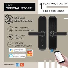 Check your email for details on how to get updates. Sct Tuya Smart Door Lock Bluetooth Digital Smart Door Lock Keyless Entry Home With Smartphone Control Shopee Singapore