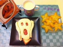 小茉莉的小小世界 the scream孟克的吶喊之吐司麵包草莓醬版本 how to make breakfast breakfast food
