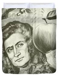 Newton And The Apple Greeting Card by Paul Rainer