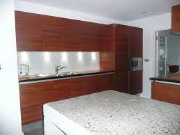 Retro Teak Kitchen Cabinets With Concrete Island Teak Worktops And Glass Splashback Kitchen Wardrobe Design Kitchen Kitchen Design