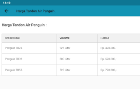 Daftar harga tandon air penguin, penyu, stainless dengan ukuran 300 liter, 5000 liter, 250 liter, 1000 liter, 500 liter yang terbaru. Daftar Harga Tandon Air For Android Apk Download